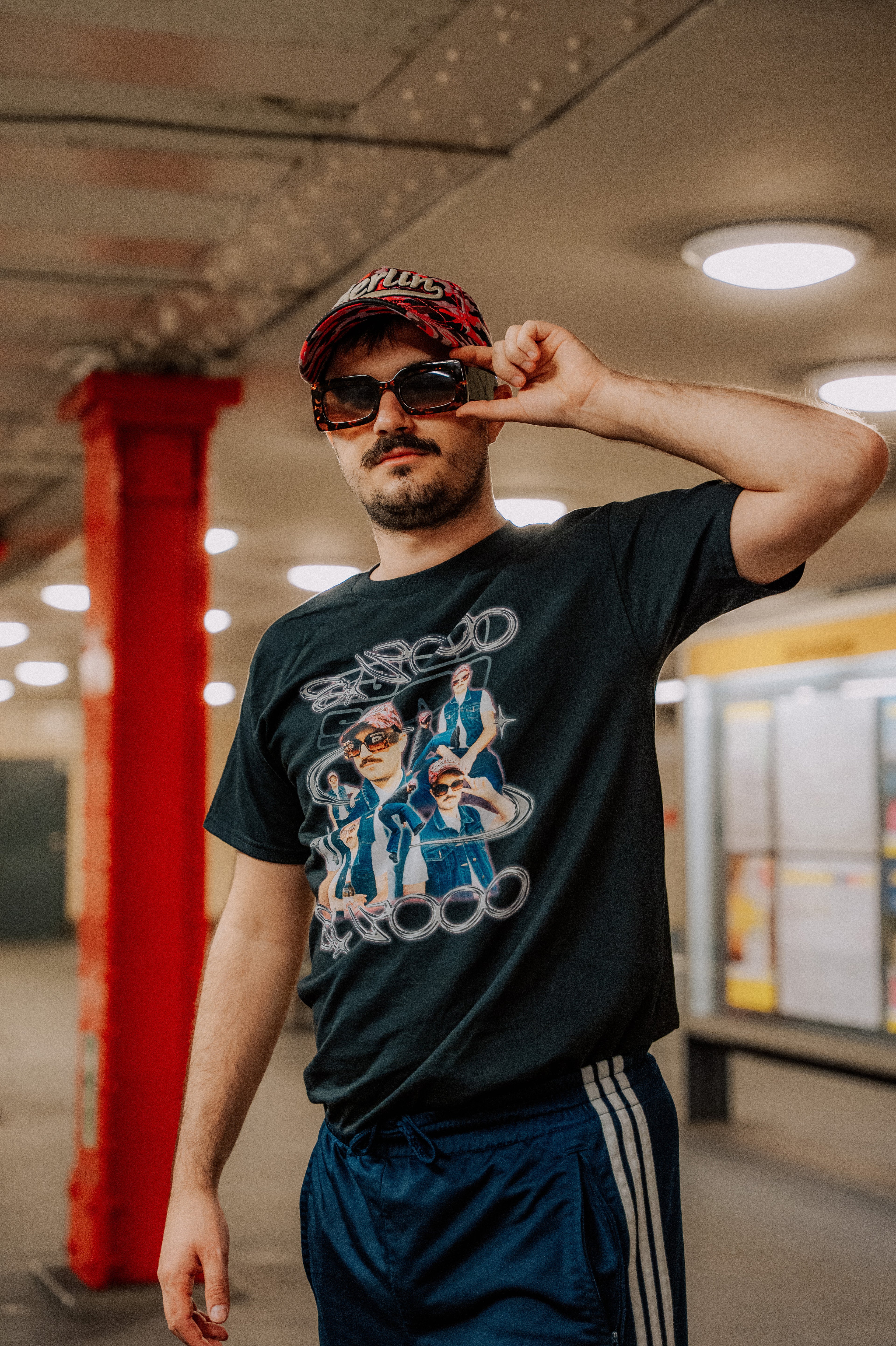 S.3000 Shirt schwarz - Collagenstil