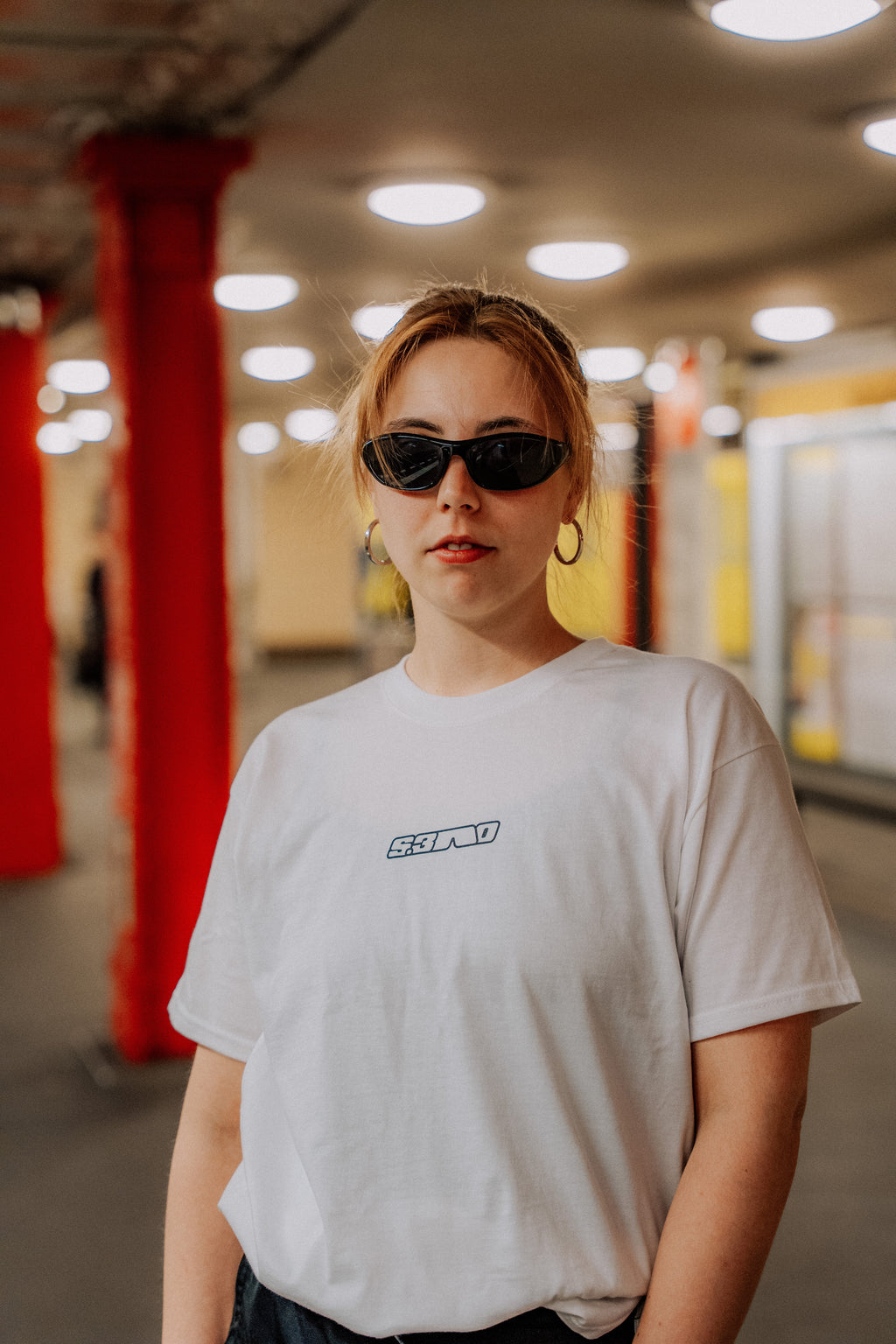 S.3000 Shirt mit Logo in weiß